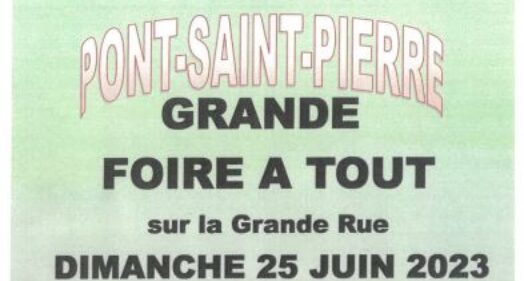 Foire à tous le 26 juin à Pont Saint Pierre